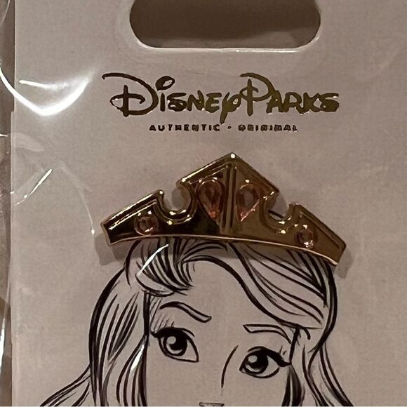 Disney Parks X Princess Aurora Crown Tiara Collectible Trading Pin NWT 👑 - Picture 3 of 4